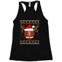 American Football Funny Football Reindeer Santa Hat Ugly Christmas Swe Racerback Tank | Artistshot