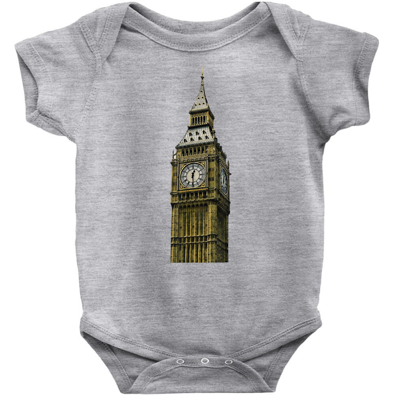 Cool Big Ben Image T Shirt London Elizabeth Clock Tower Tee Baby Bodysuit by waltervanderwilt1 | Artistshot