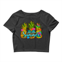 Hello Summer Pineapple Crop Top | Artistshot