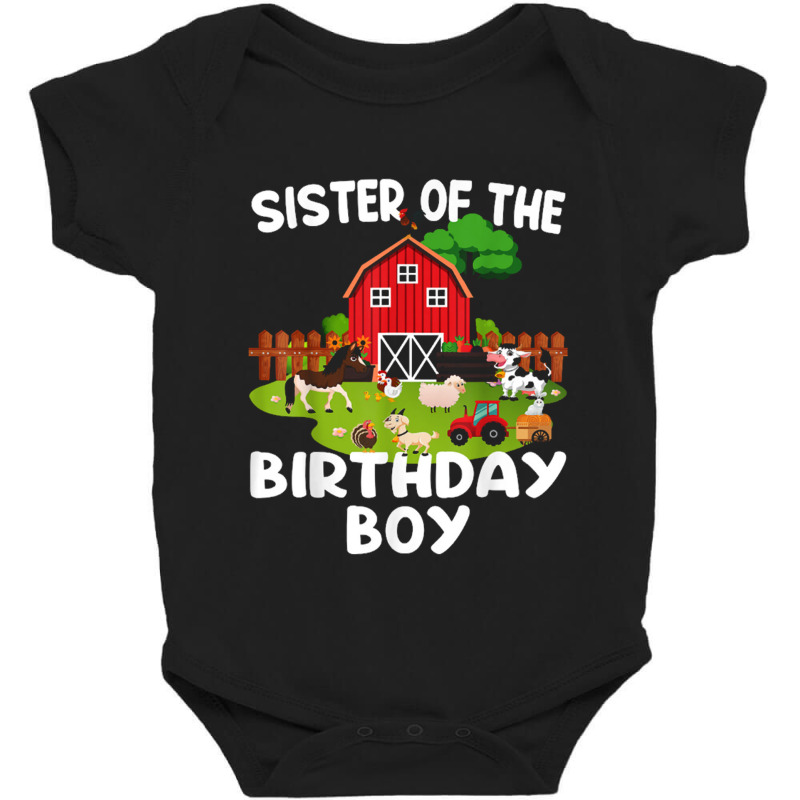 Barnyard Birthday Farm Animals Sister Birthday Boy Baby Bodysuit by kurniawanm | Artistshot