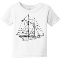 Sailing Vintage Blueprint Sailboat Yachting Vacation T Shirt Baby Tee | Artistshot