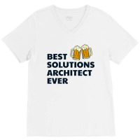 Solution Architect Architecture Beer Drinking Architectural Funny V-neck Tee | Artistshot