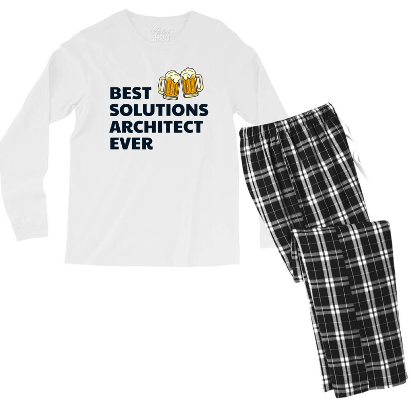 Solution Architect Architecture Beer Drinking Architectural Funny Men's Long Sleeve Pajama Set | Artistshot