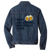 Solution Architect Architecture Beer Drinking Architectural Funny Men Denim Jacket | Artistshot