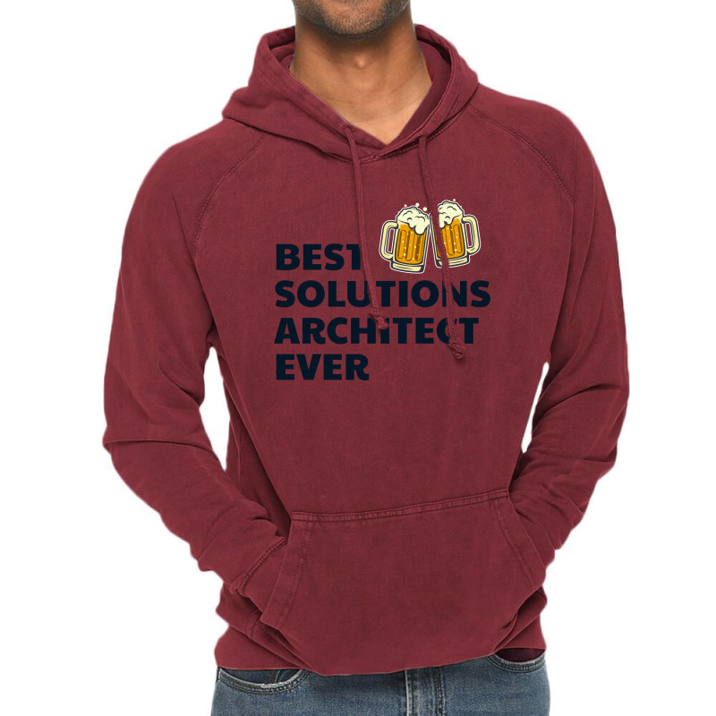 Solution Architect Architecture Beer Drinking Architectural Funny Vintage Hoodie | Artistshot