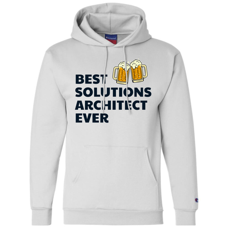 Solution Architect Architecture Beer Drinking Architectural Funny Champion Hoodie | Artistshot