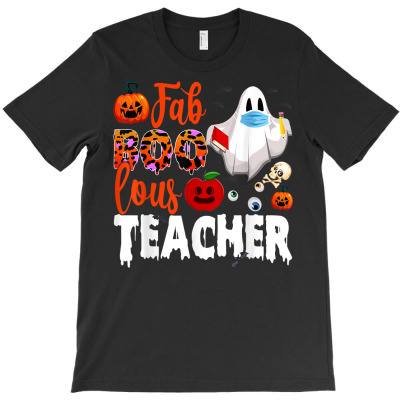 Halloween Ghost Boo Teacher T-shirt Designed By Bariteau Hannah