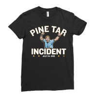 Officially Licensed George Brett   Pine Tar Incident T Shirt Ladies Fitted T-shirt | Artistshot