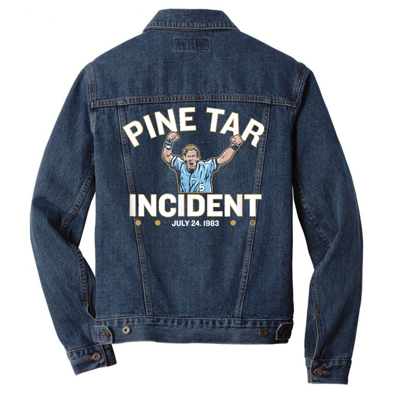 Officially Licensed George Brett   Pine Tar Incident T Shirt Men Denim Jacket by valerietaverna | Artistshot