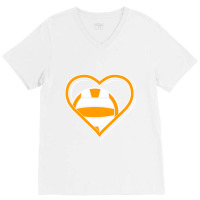 Orange Water Polo Heart For Water Polo Lovers Pullover Hoodie V-neck Tee | Artistshot