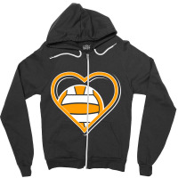 Orange Water Polo Heart For Water Polo Lovers Pullover Hoodie Zipper Hoodie | Artistshot