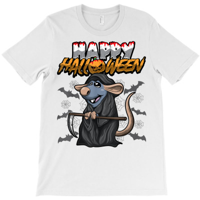 Happy Halloween Disguised Rat T-shirt Designed By Bariteau Hannah
