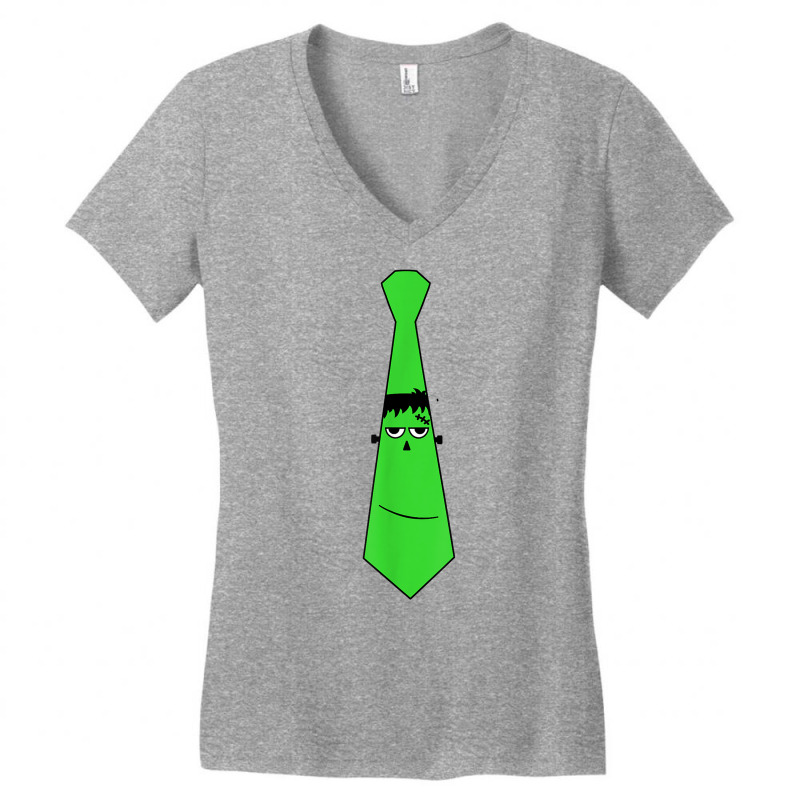 Frankenstein Neck Tie Halloween Associate T Shirt Women's V-Neck T-Shirt by vazwttopperve | Artistshot