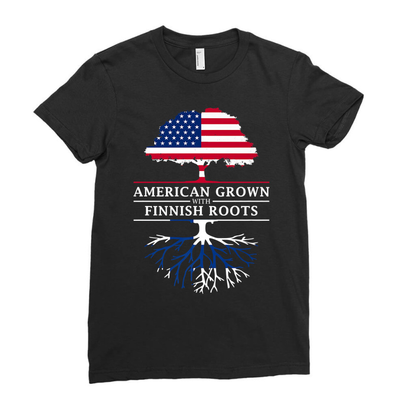 American Grown With Finnish Roots   Finland Premium T Shirt Ladies Fitted T-Shirt by tandonwelters | Artistshot