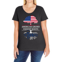 American Grown With Finnish Roots   Finland Premium T Shirt Ladies Curvy T-shirt | Artistshot