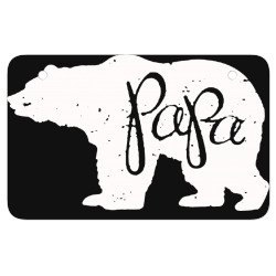 papa bear ( white) ATV License Plate | Artistshot