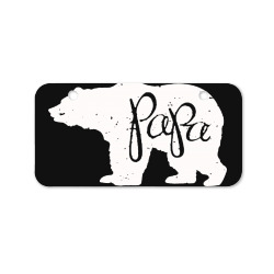 papa bear ( white) Bicycle License Plate | Artistshot