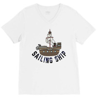 Sailing Ship V-neck Tee | Artistshot