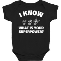 American Sign Language T Shirt   I Know Asl Signing Gift Baby Bodysuit | Artistshot