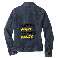 Banjo Music Makers Ladies Denim Jacket | Artistshot