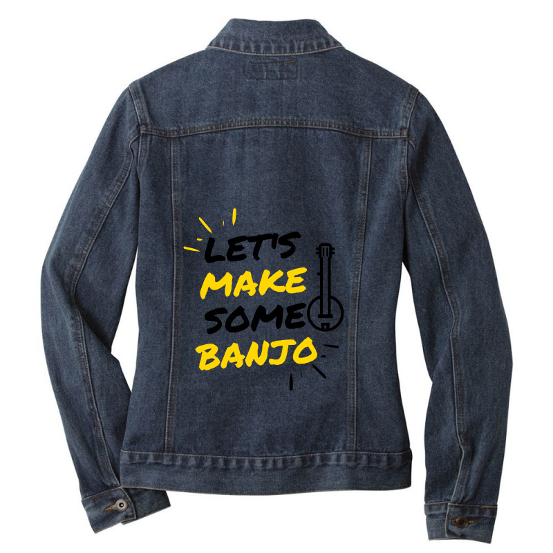 Banjo Music Makers Ladies Denim Jacket by Favorite | Artistshot