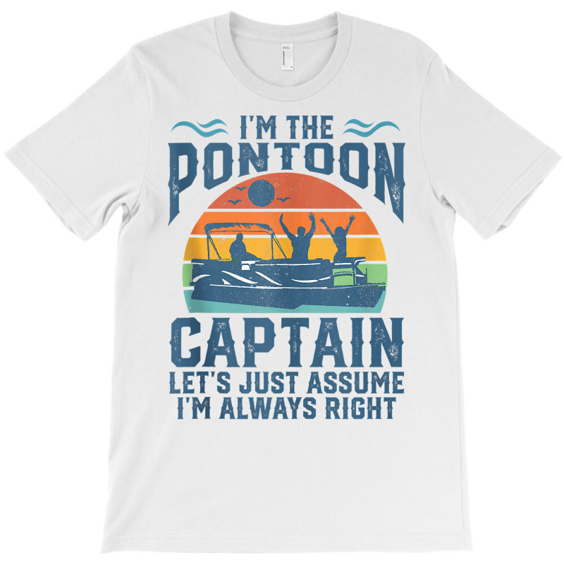 Funny Pontoon I'm The Captain Retro Boat Owner Boating Gift Tank Top T-shirt | Artistshot