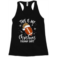 Football This Is My Christmas Pajama Football Leopard Xmas 425 Racerback Tank | Artistshot