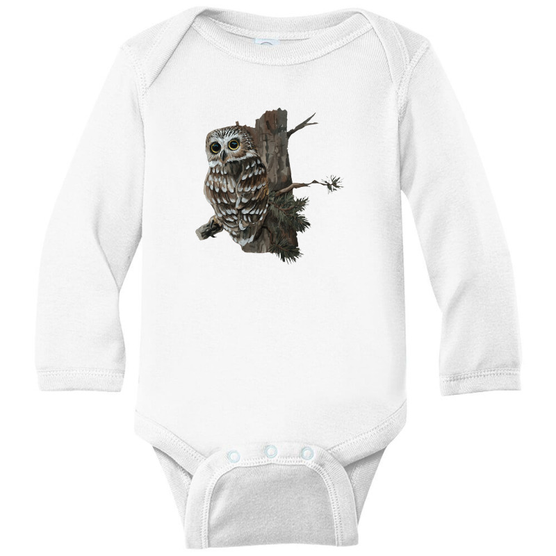 Owl Forest Long Sleeve Baby Bodysuit by jokemotor | Artistshot