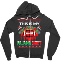 Football This Is My Christmas Pajama American Football Sports Lover 36 Zipper Hoodie | Artistshot