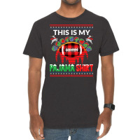 Football This Is My Christmas Pajama American Football Sports Lover 36 Vintage T-shirt | Artistshot