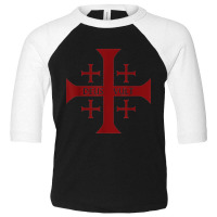 Crusader Christianity Deus Vult God Will Toddler 3/4 Sleeve Tee | Artistshot