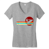 Jetski Driver Water Sport Retro Vacation Sea Jet Ski Tank Top Women's V-neck T-shirt | Artistshot