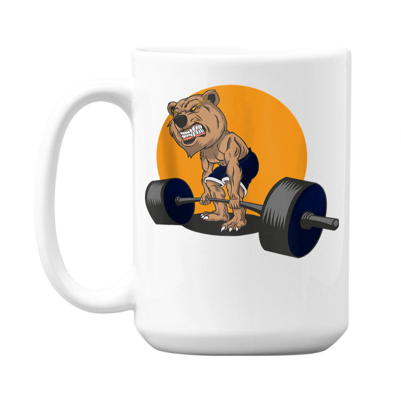 Grizzly Bear Lifting Heavy Weights Tank Top 15 Oz Coffee Mug | Artistshot