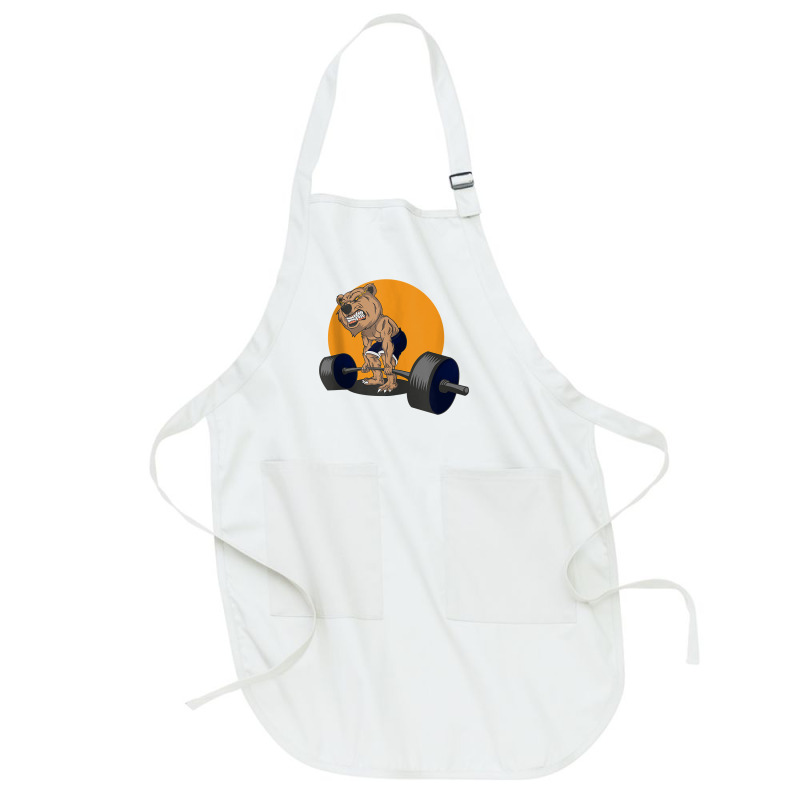 Grizzly Bear Lifting Heavy Weights Tank Top Full-length Apron | Artistshot