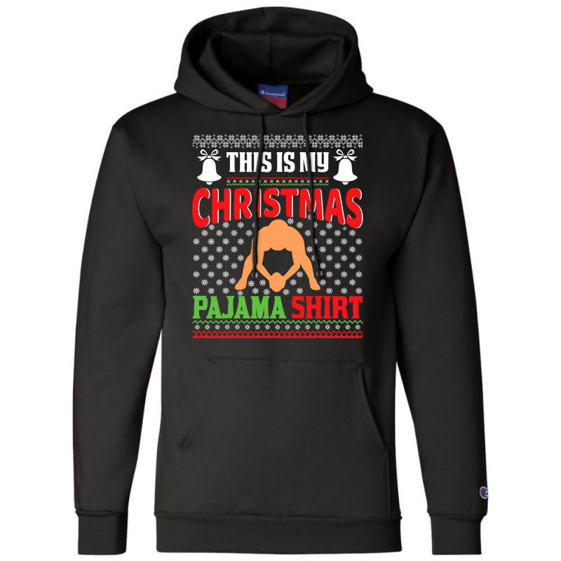 Football Christmas Pajama Merican Football Ball Santa Hat Funny Sport Champion Hoodie by hopelessoon | Artistshot