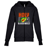 Holy Blockamole Soccer Blocker Funny Avocado Goalie Youth Zipper Hoodie | Artistshot