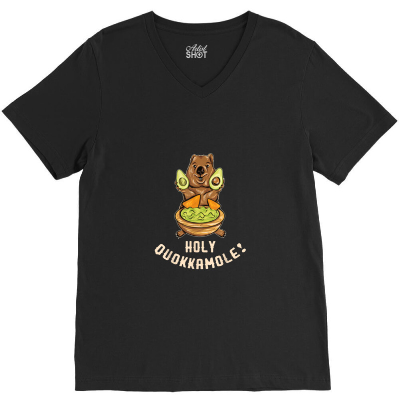 Holy Quokkamole V-neck Tee | Artistshot