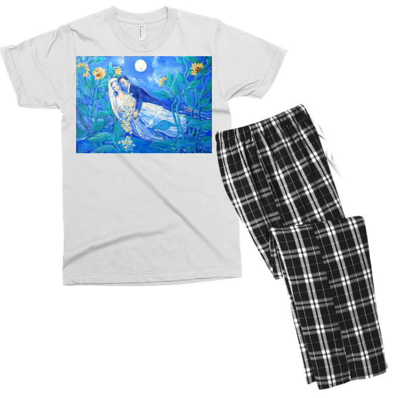 March Chagall - Lovers And Sunflowers Men's T-shirt Pajama Set | Artistshot