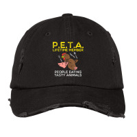 Meateater Barbeque People Food Delicious Animal Peta T Shirt Vintage Cap | Artistshot