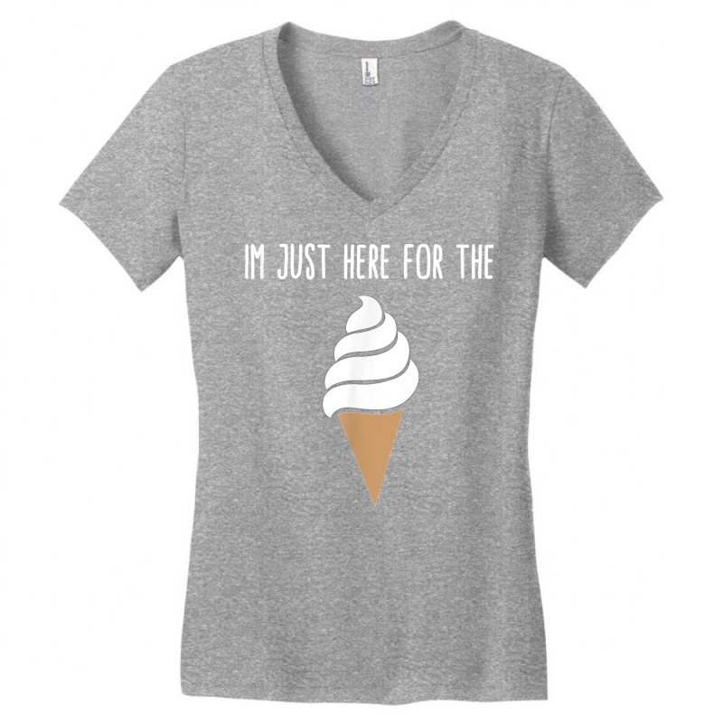 I'm Just Here For The Ice Cream Meme Cute Vanilla Soft Serve T Shirt Women's V-Neck T-Shirt by abdurrehmancappucci | Artistshot