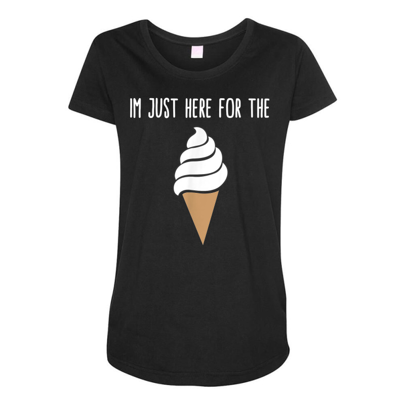 I'm Just Here For The Ice Cream Meme Cute Vanilla Soft Serve T Shirt Maternity Scoop Neck T-shirt by abdurrehmancappucci | Artistshot