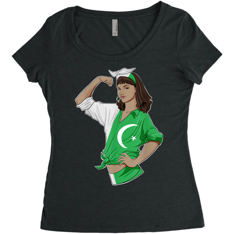 Pakistani Girl Unbreakable Pakistani Heritage Pakistan Flag T Shirt Women's Triblend Scoop T-shirt by gillanbepicaia | Artistshot