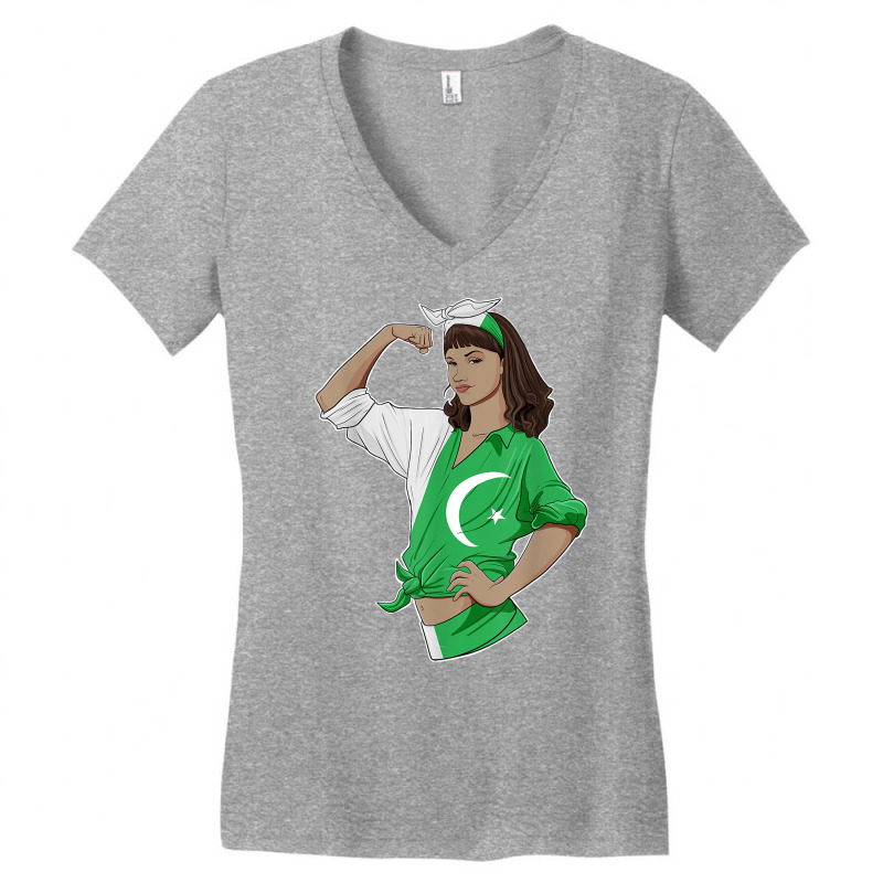 Pakistani Girl Unbreakable Pakistani Heritage Pakistan Flag T Shirt Women's V-Neck T-Shirt by gillanbepicaia | Artistshot