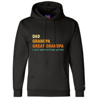 Mens Fathers Day Gift From Grandkids Dad Grandpa Great Grandpa Champion Hoodie | Artistshot