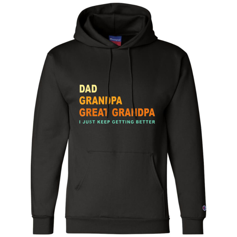 Mens Fathers Day Gift From Grandkids Dad Grandpa Great Grandpa Champion Hoodie by deluxebed | Artistshot