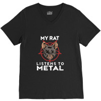 Metal Rat Funny Goth And Heavy Metal Animal V-neck Tee | Artistshot