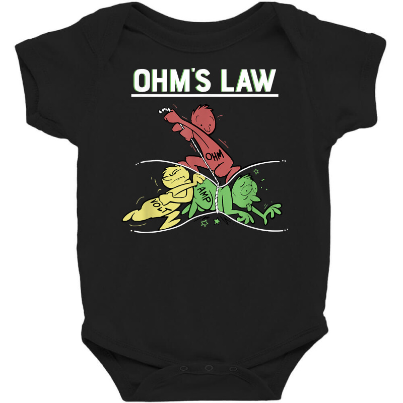 Ohms Law Funny Shirt.electrical Electronics Engineer Funny T T Shirt Baby Bodysuit by waltervanderwilt1 | Artistshot