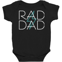 Mens Rad Dad Standard T Shirt Lightning Bolt Strike 80's Retro Baby Bodysuit | Artistshot