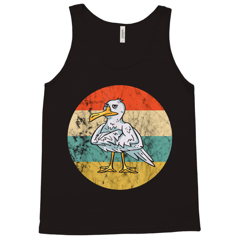 Seagull Vintage Retro Seabird Harbour Albatros Seagull Lover Tank Top by kurniawanm | Artistshot