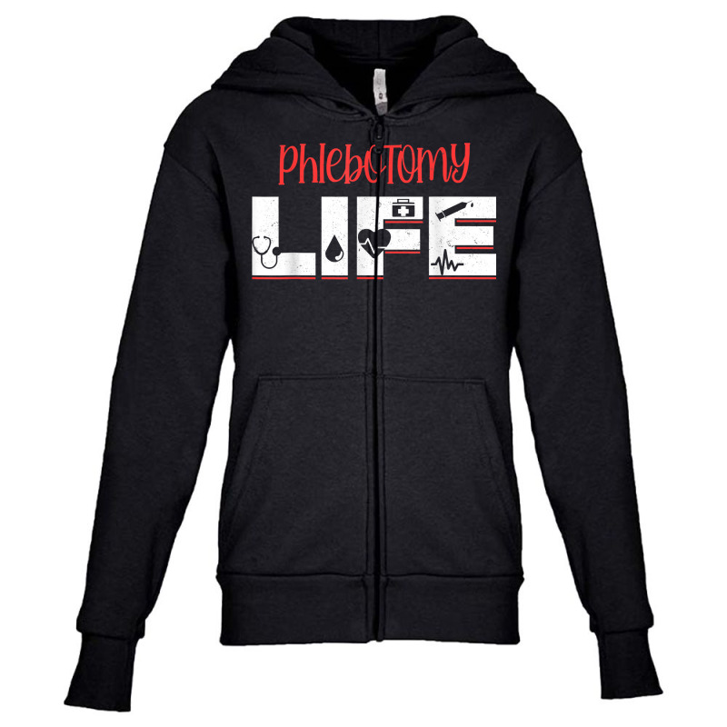 Phlebotomy Phlebotomist Injection Life Blood Donor Gift T Shirt Youth Zipper Hoodie | Artistshot